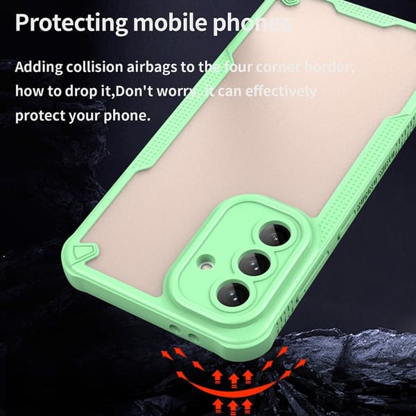 SKALO Samsung A56 5G Armor Hybrid Frosted Cover - Grøn