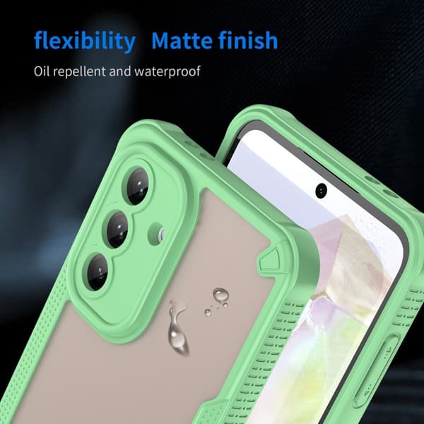 SKALO Samsung A56 5G Armor Hybrid Frosted Cover - Grøn