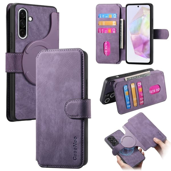 SKALO Samsung A36 5G CASENEO MW-03 Lompakkokotelo - Violetti