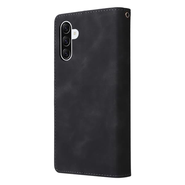 SKALO Samsung A36 5G Zipper PU-læder Flip Cover - Sort