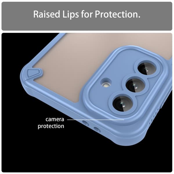 SKALO Samsung A56 5G Armor Hybrid Frosted Skal - Blå