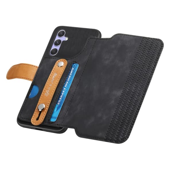 SKALO Samsung A36 5G SW-01 Retro PU-Læder Flip Cover - Sort