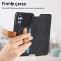 Miniatyrbillede 5 af 11: SKALO Samsung A36 5G SW-01 Retro PU-Læder Flip Cover - Sort