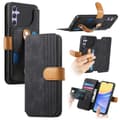 Miniatyrbillede 1 af 11: SKALO Samsung A36 5G SW-01 Retro PU-Læder Flip Cover - Sort