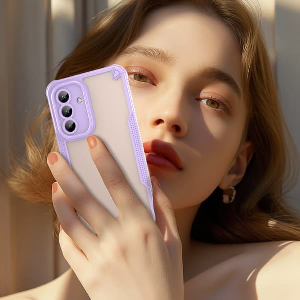SKALO Samsung A56 5G Armor Hybrid Frosted Cover - Lilla