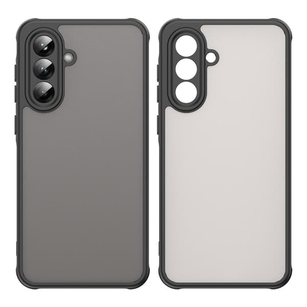 SKALO Samsung A56 5G Color Bumper Frosted Suojakuori - Musta