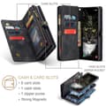 Miniatyrbild 6 av 11: CaseMe Samsung A36 5G 008 BIg Wallet 2in1 Magnet Plånboksfodral - Svart
