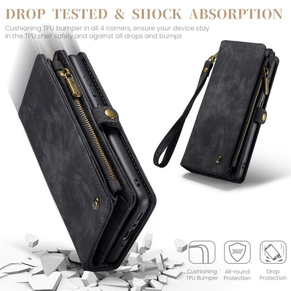 CaseMe Samsung A36 5G 008 BIg Wallet 2in1 Magnet Plånboksfodral - Svart