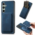 Miniatyrbillede 1 af 5: SKALO Samsung A56 5G PU-læder magnetisk kortholder Cover - Blå