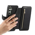 Miniatyrbillede 4 af 11: SKALO Samsung A36 5G 2-in-1 Magnet PU-Læder Ring Flip Cover - Sort