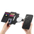 Miniatyrbillede 5 af 11: SKALO Samsung A36 5G 2-in-1 Magnet PU-Læder Ring Flip Cover - Sort