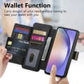 Miniatyrbillede 6 af 11: SKALO Samsung A36 5G 2-in-1 Magnet PU-Læder Ring Flip Cover - Sort