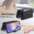 Miniatyrbillede 7 af 11: SKALO Samsung A36 5G 2-in-1 Magnet PU-Læder Ring Flip Cover - Sort