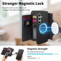 Miniatyrbillede 9 af 11: SKALO Samsung A36 5G 2-in-1 Magnet PU-Læder Ring Flip Cover - Sort