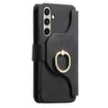 Miniatyrbillede 2 af 11: SKALO Samsung A36 5G 2-in-1 Magnet PU-Læder Ring Flip Cover - Sort