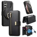 Miniatyrbillede 1 af 11: SKALO Samsung A36 5G 2-in-1 Magnet PU-Læder Ring Flip Cover - Sort