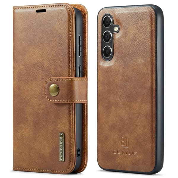 DG MING Samsung A56 5G 2-i-1 Magnet Plånboksfodral - Brun