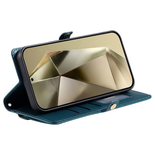 SKALO Samsung A56 5G PU-Läder Envelope Plånboksfodral - Grön