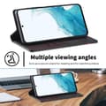 Pikkukuva 6 / 11: SKALO Samsung A56 5G LC.IMEEKE Carbon Fiber Lompakkokotelo - Musta
