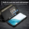 Pikkukuva 7 / 11: SKALO Samsung A56 5G LC.IMEEKE Carbon Fiber Lompakkokotelo - Musta