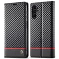 Pikkukuva 1 / 11: SKALO Samsung A56 5G LC.IMEEKE Carbon Fiber Lompakkokotelo - Musta