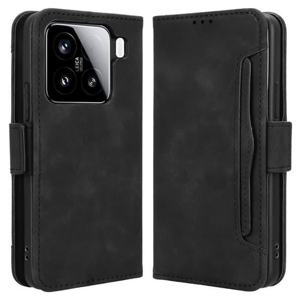 SKALO Xiaomi 15 6-LOKEROA Lompakkokotelo - Musta