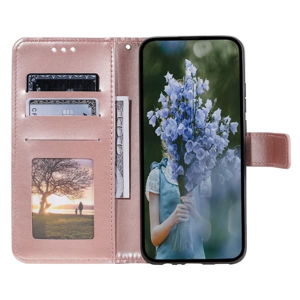 SKALO Samsung A56 5G Mandala Flip Cover - Rosa guld