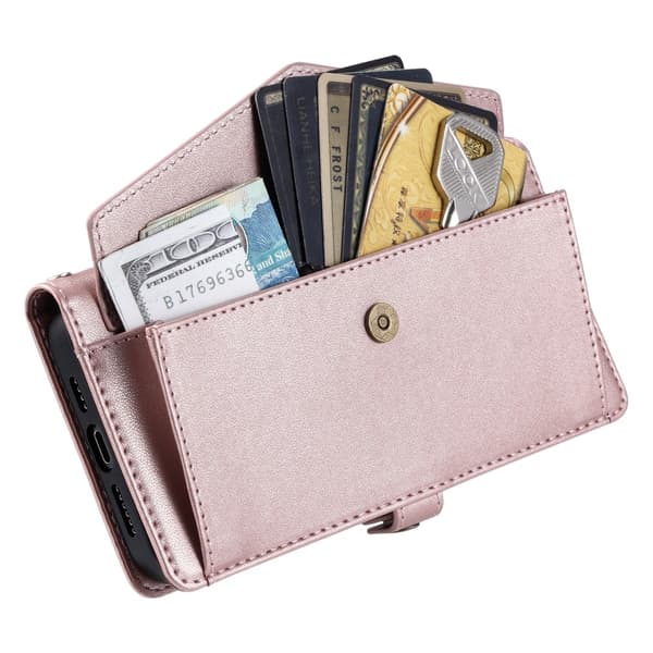 SKALO Samsung A56 5G PU-Læder Envelope Flip Cover - Rosa guld