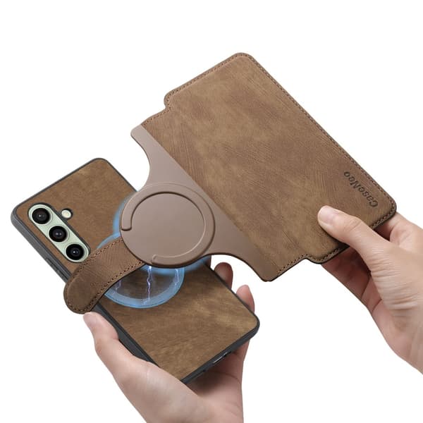 SKALO Samsung A56 5G CASENEO MW-03 Flip Cover - Brun