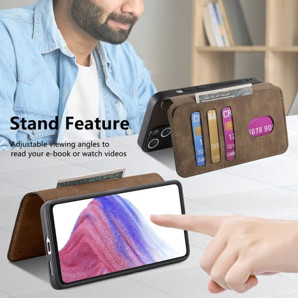 SKALO Samsung A56 5G CASENEO MW-03 Flip Cover - Brun