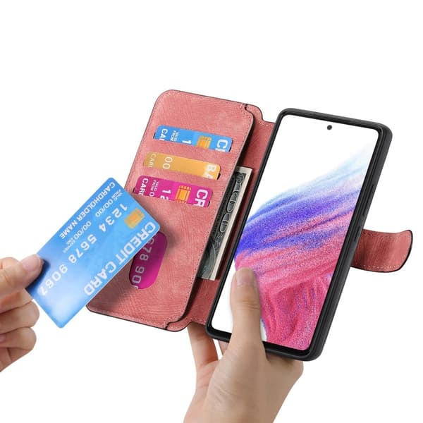 SKALO Samsung A56 5G CASENEO MW-03 Plånboksfodral - Rosa