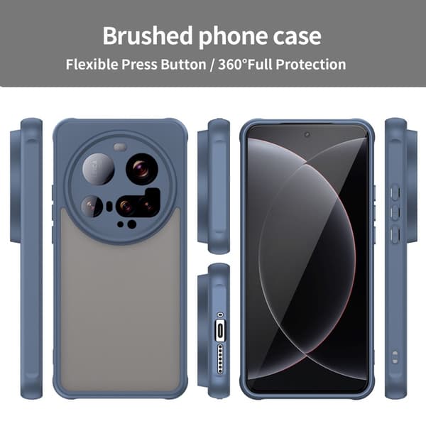 SKALO Xiaomi 15 Ultra 5G Color Bumper Frosted Suojakuori - Sininen