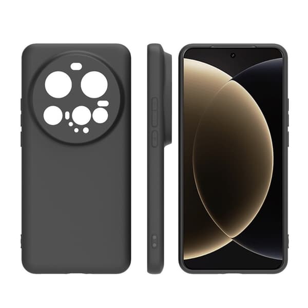 SKALO Xiaomi 15 Ultra 5G Matsort Ultratyndt TPU Cover - Sort