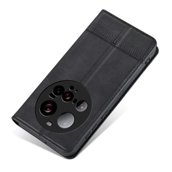 SKALO Xiaomi 15 Ultra 5G AZNS PU-Nahka Lompakkokotelo - Musta
