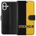 Miniatyrbillede 1 af 3: Apple iPhone 16 Plus Tegnebogsetui Stockholm – fodbold