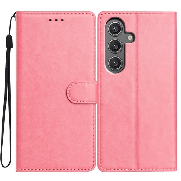 SKALO Samsung A26 5G PU-nahka Lompakkokotelo Vaaleanpunainen