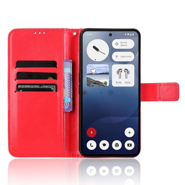 SKALO Nothing Phone (3a) 5G PU-läder Plånboksfodral - Svart