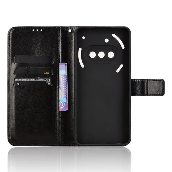 SKALO Nothing Phone (3a) 5G PU-läder Plånboksfodral - Svart