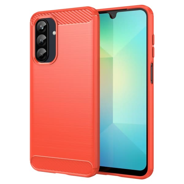SKALO Samsung A26 5G Armor Carbon Skal Röd