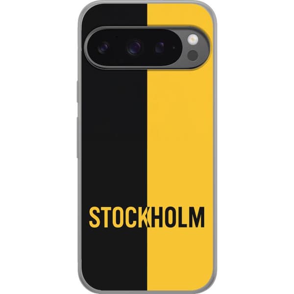 Google Pixel 9 Pro XL Gennemsigtig cover Stockholm – fodbold