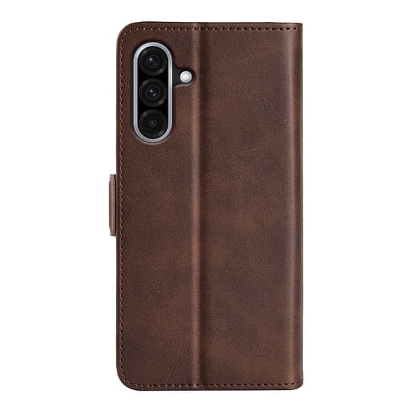 SKALO Samsung A56 5G Premium ID Flip Cover - Brun