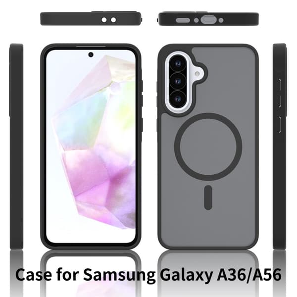 SKALO Samsung A56 5G Skin-touch Hybrid Skal - Svart