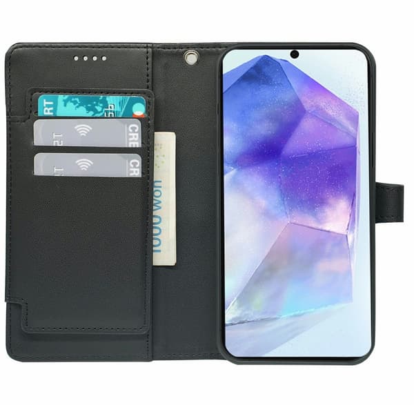 SKALO Samsung A56 5G 9-RUM Flip Cover - Sort