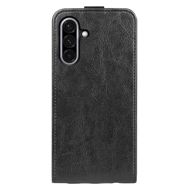 SKALO Samsung A56 5G Vertical Flip PU-Læder Flip Cover - Sort