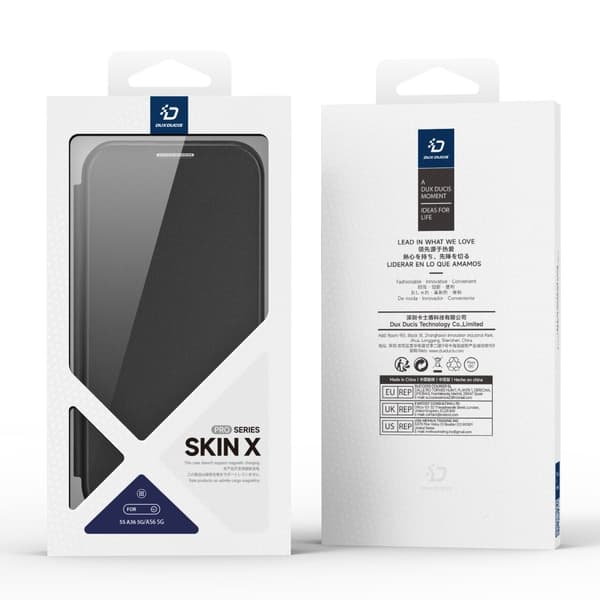 DUX DUCIS Samsung A56 5G Skin X Pro Plånboksfodral - Svart