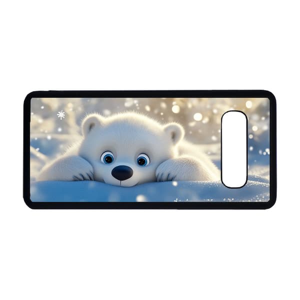 Söt Tecknad Isbjörn Samsung Galaxy S10+ Mobiltelefon Skal