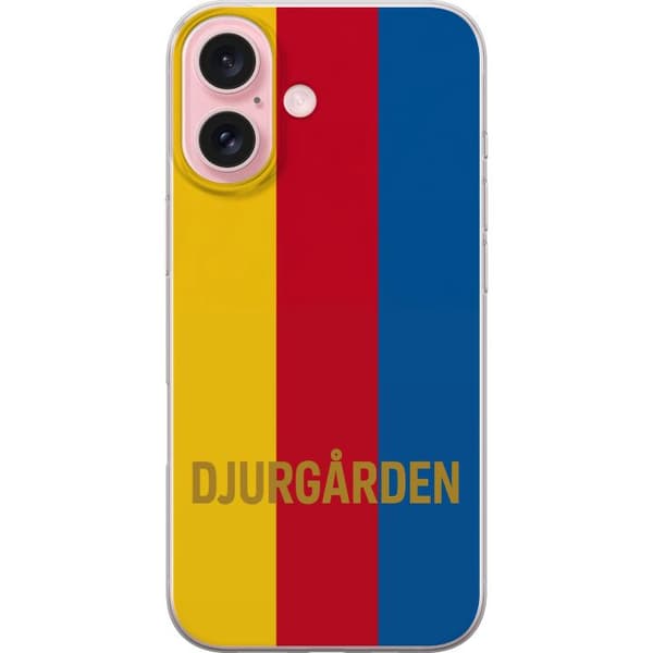 Apple iPhone 16 Läpinäkyvä kuori Djurgården – jalkapallo