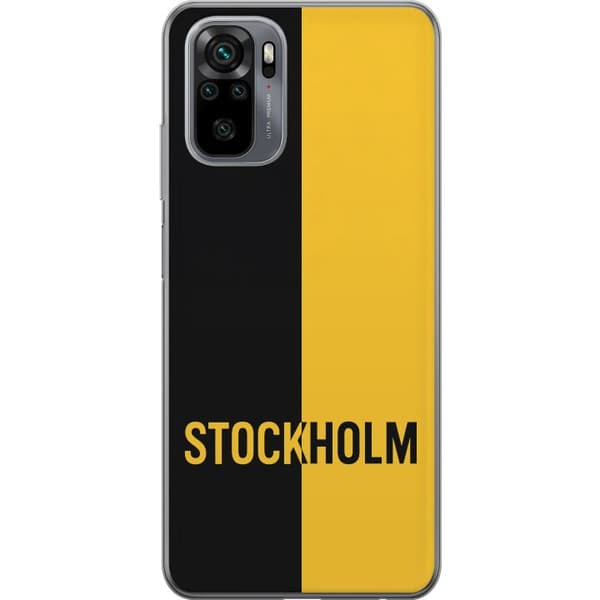 Xiaomi Redmi Note 10S Gennemsigtig cover Stockholm – fodbold