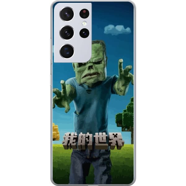 Samsung Galaxy S21 Ultra 5G Läpinäkyvä kuori A Minecraft Movie