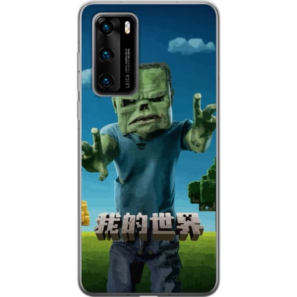 Huawei P40 Genomskinligt Skal A Minecraft Movie